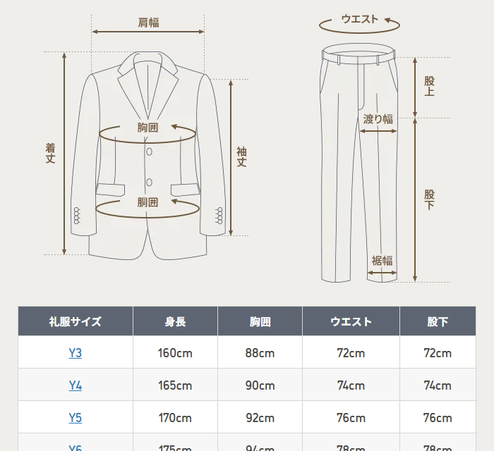 礼服を選ぶ